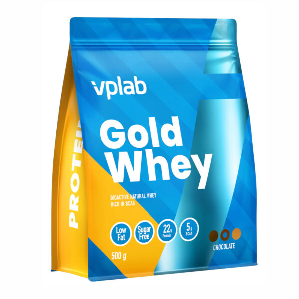 "Gold Whey - 500g Chocolate protein powder"