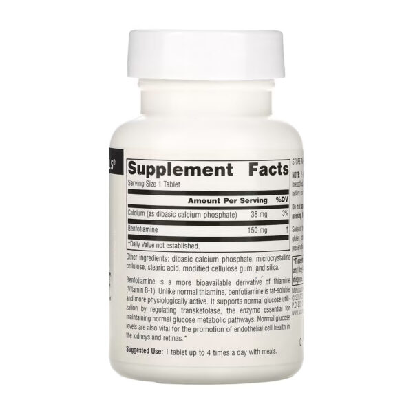 benfotiamine 150mg 60 tabs 53884657502924 348cf8e57e