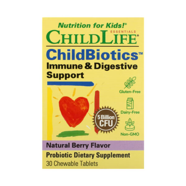 childbiotics immune digestive support 30 chewable tabs natural berry do 11.25 14953526112360 414b53e1a2