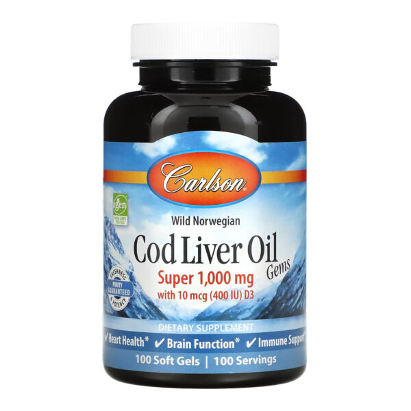 cod liver oil super 1000mg 100 softgels 19585379839202 f35b64c5b4