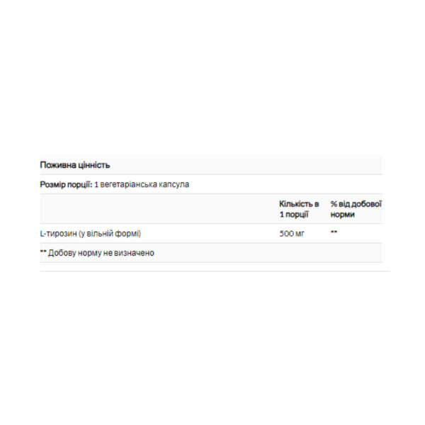 l tyrosine 500 mg 100 vcaps 27359505616606 ed29db80c1