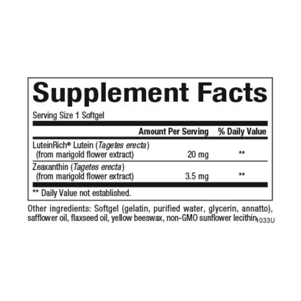 lutein 20mg 60 softgels 93319097215226 f4909121dc