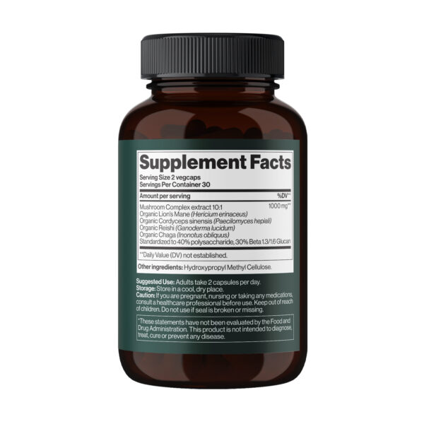organic 4mushroom complex 1000mg 60 vcaps 75415250982990 7a7a3accfe