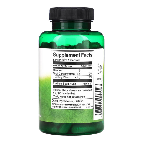 psyllium husks 610mg 100 caps 72913957858825 5277a66fb8