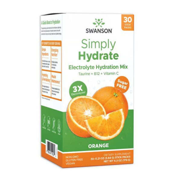 simply hydrate electrolyte hydration mix 30 packs orange 22142833165086 7fef474c8f