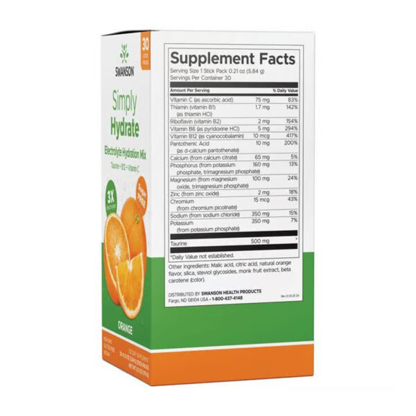 simply hydrate electrolyte hydration mix 30 packs orange 87100581631702 d57159d4eb