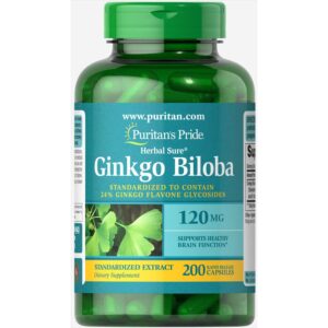 (26.07 Очікування) Ginkgo Biloba Standardized Extract 120mg - 200caps
