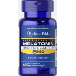 (26.07 Очікування) Melatonin Extra Strength 5mg - 60softgels