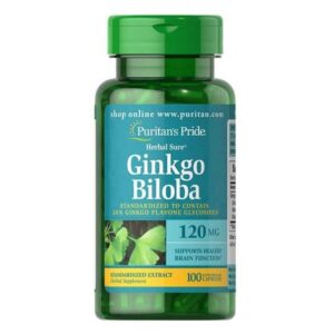 (26.07 Очікування) Ginkgo Biloba Standardized Extract 120mg - 100caps