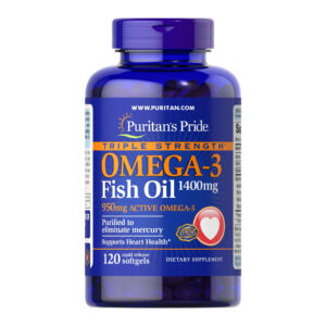 (26.07 Очікування) Triple Strength Omega-3 Fish Oil 1400 mg (950 mg Active Omega-3) - 120 softgels