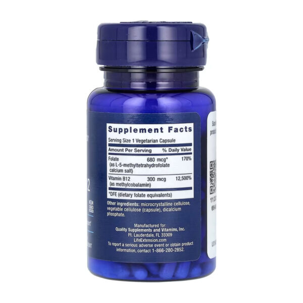 bioactive folate vitamin b12 90 veg caps 90 vegetarian 80989112085597 f5800dda38