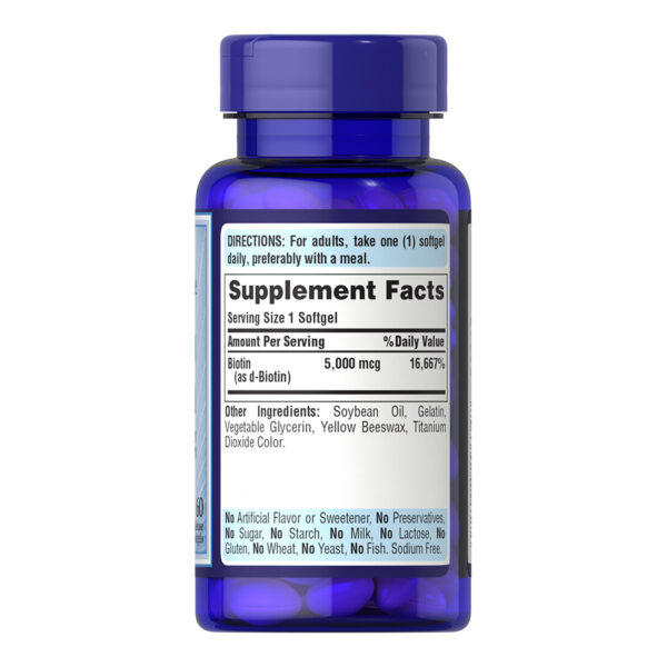 biotin 5000 mcg 60 softgels 31367362517773 3170b0cab8