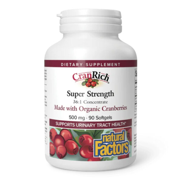 cranrich super strength organic cranberry concentrate 500mg 90 softgels 46796806793108 8fe2770149