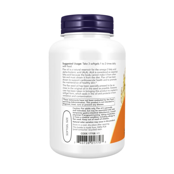 flax oil 1000mg 100 softgels 11586347068502 48d8858c0b