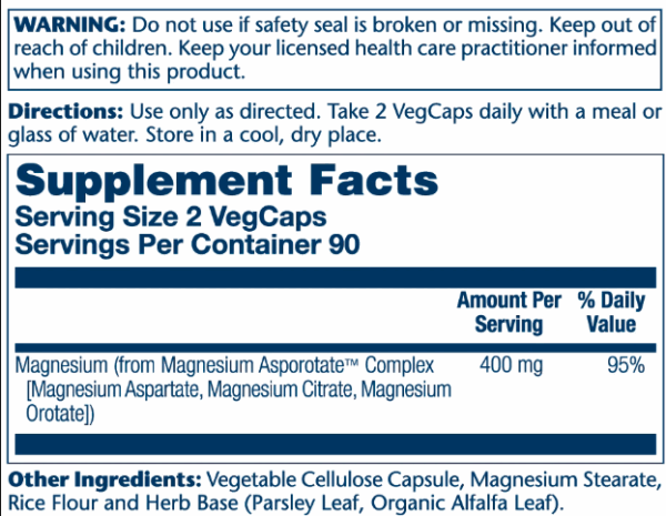 magnesium asporotate veg cap btl plastic 400mg 180ct 39292450788519 83268af3d3