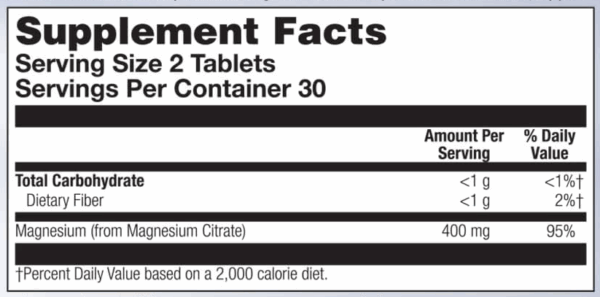 magnesium citrate tablet btl plastic 400mg 60ct 94928286170973 15cd41b766