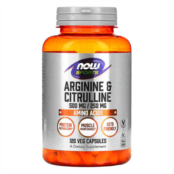 now foodsarginine 500mg citruline 250mg 120 vcaps 20643856192721 de0ff923dd