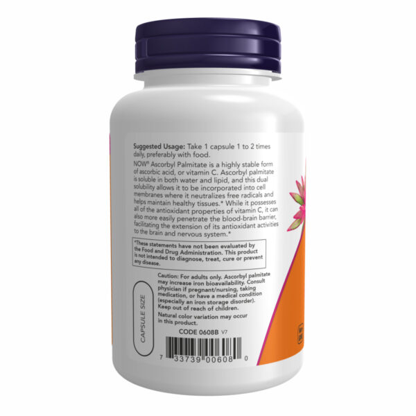 now foodsascorbyl palmitate 500 mg 100 vcaps 83669821224979 53babe9513