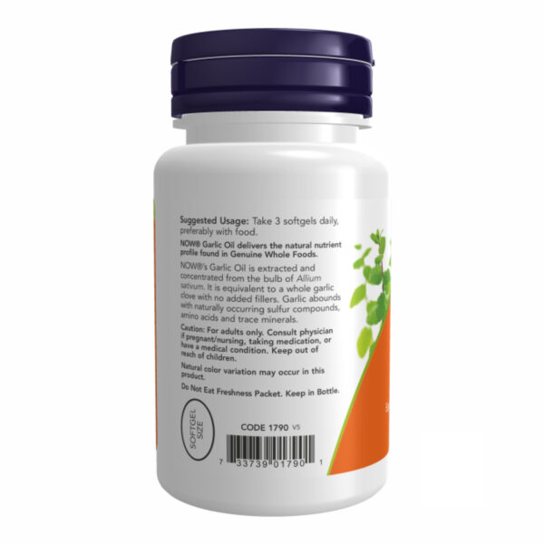 now foodsgarlic oil 1500mg 100 sgels 97212232002421 7623a058f6