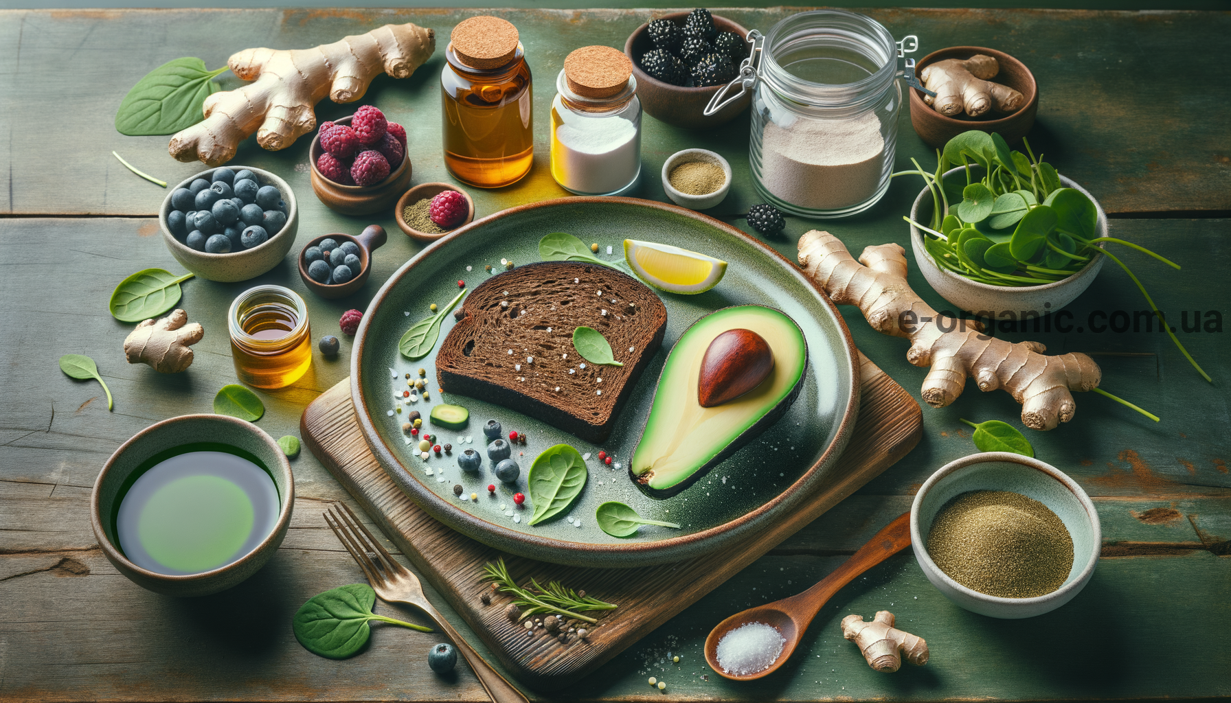 Illustration for section: Інгредієнти: 1 шт. авокадо.2 шматочки чорного хліба.Сіль - пребіотичний сніданок