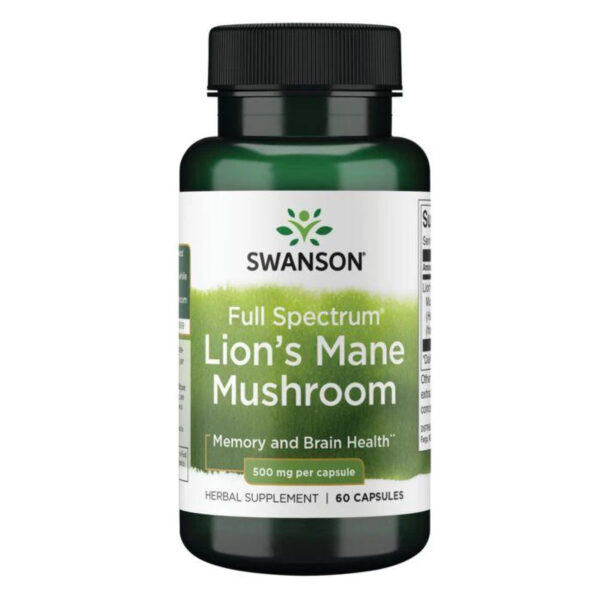 swansonlions mane mushroom 500mg 60caps 91229916001883 28b10f90f6