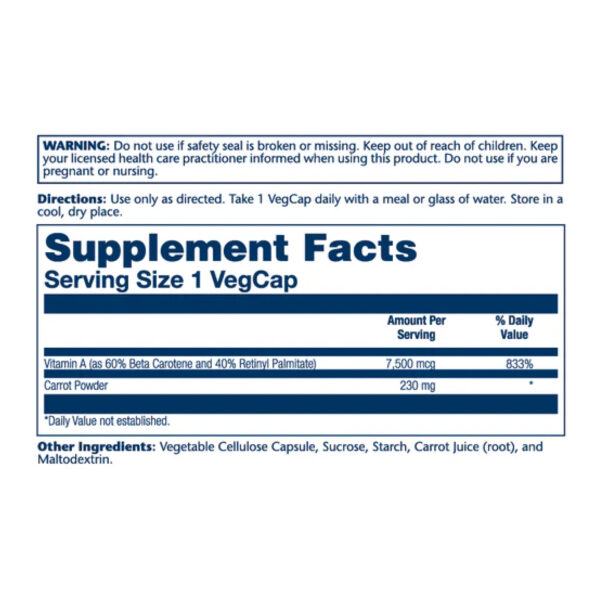 vitamin a dry form 7600mcg 60 caps 43063533378658 584d9fd820