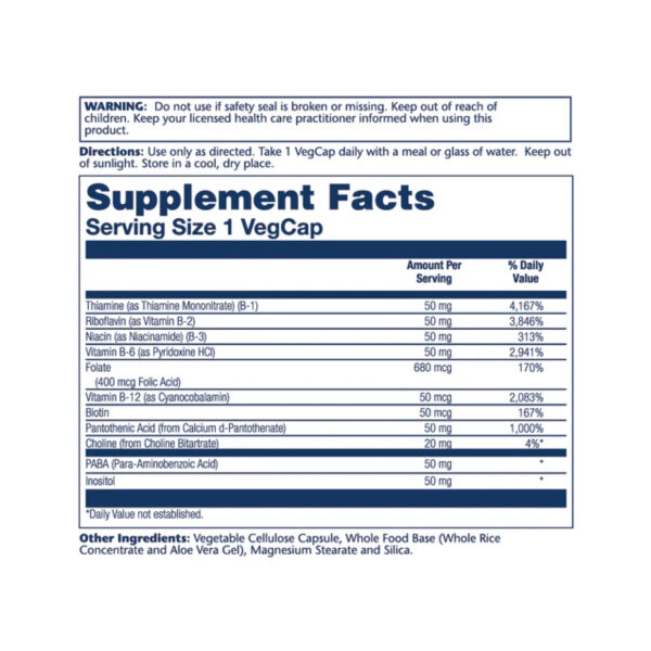 vitamin b complex 50 50mg 100 vcaps 89347046285925 5384412cdc