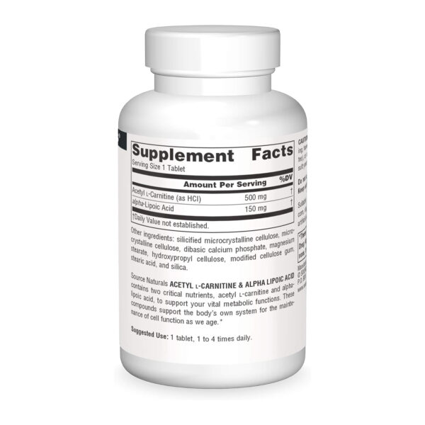 acetyl l carnitine alpha lipoic acid 650 mg 30 tabs 18945501230295 6446885a91