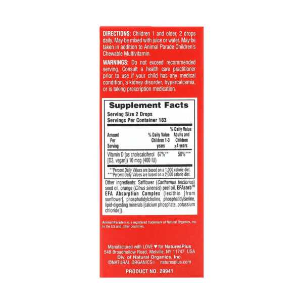 animal parade vitamin d3 400 iu 10 ml 24483200541474 004d7fd951