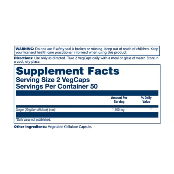 ginger root 1100mg 100 vcaps 57200421040073 2d075e89e9