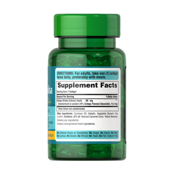 ginkgo biloba standardized extract 60 mg 120 softgels 62151688714393 b70f074def