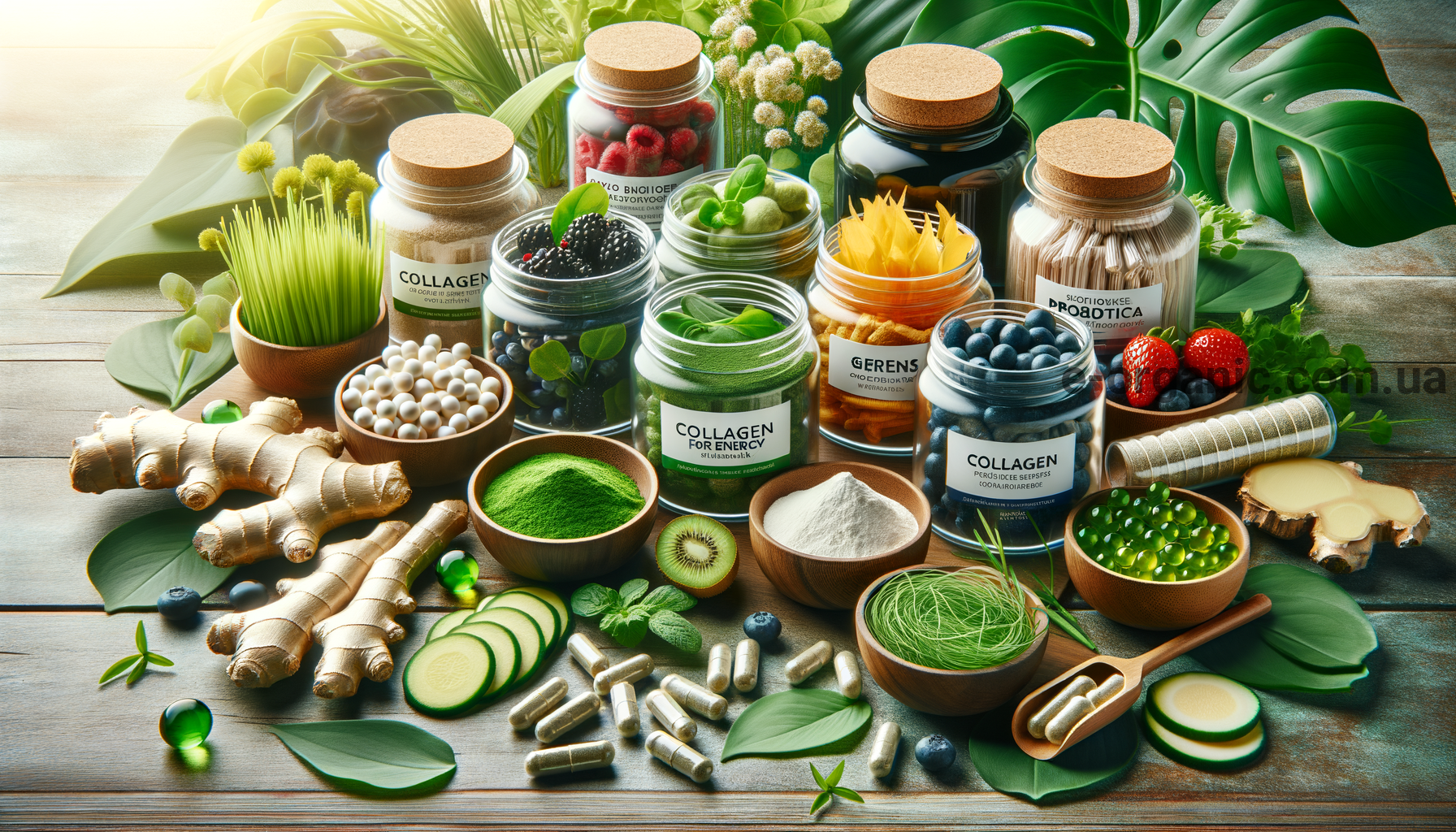 Illustration for section: Добавки колагену Колагенові добавки стають дедалі поп - колаген для енергії