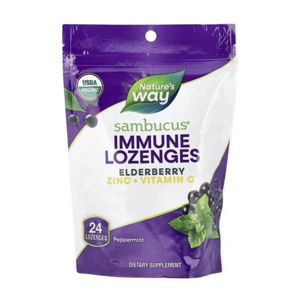 sambucus organic lozenges mint 24 cnt 33374661637311 96a482dc84