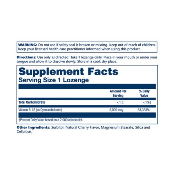 vitamin b 12 2000mcg 90 lozenges natural cherry 53411518263488 02d84783e3