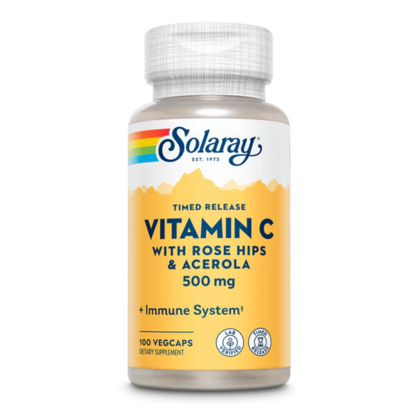 vitamin c with rose hips acerola timed release 500mg 100 vcaps 33500081717545 fc9370b800