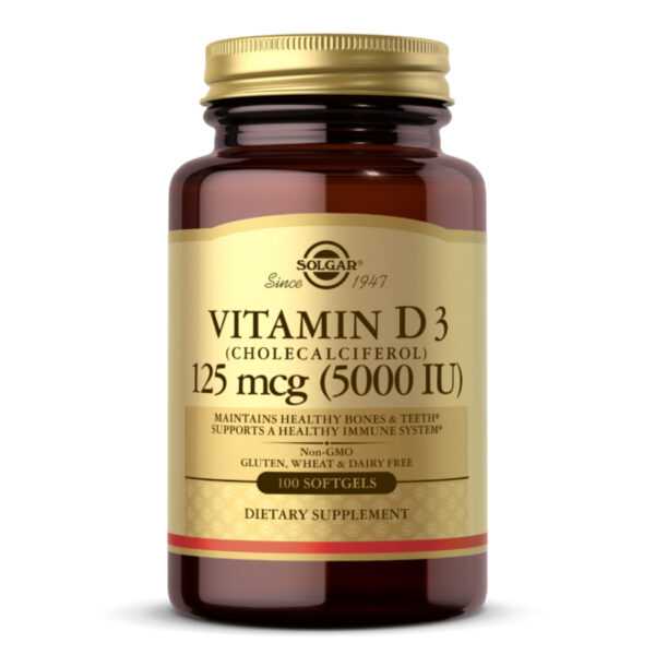 vitamin d3 cholecalciferol 125 mcg 5000 iu 100 softgels 36791191325934 6456af5e18