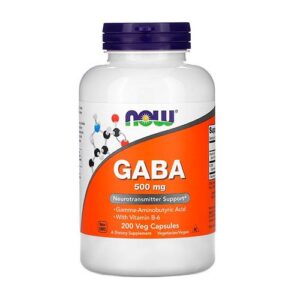 image GABA (гамма-аміномасляної кислоти) 500 мг Now Foods 200 гелевих капсул