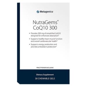 image NutraGems™ CoQ10 300 Metagenics (НутраДжемс Коензим К'Ю10) 30 жувальних таблеток