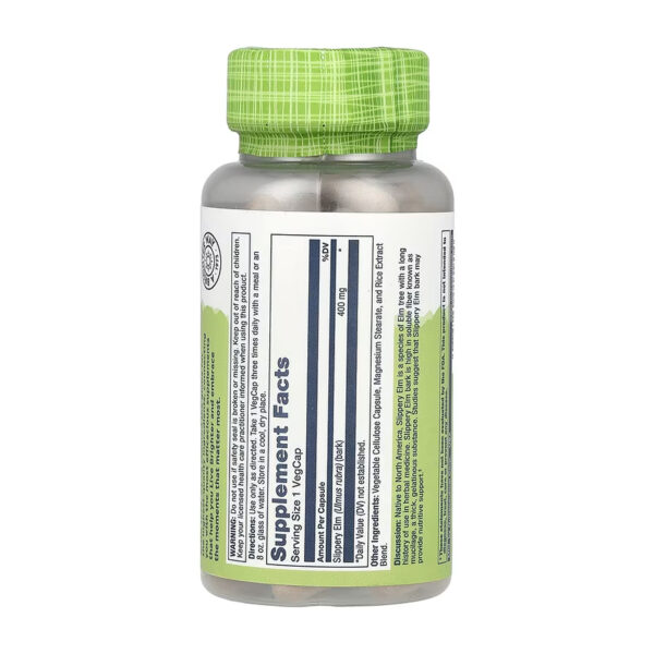 slippery elm bark 400mg 100 vcaps 62497517046482 f02d468f6b
