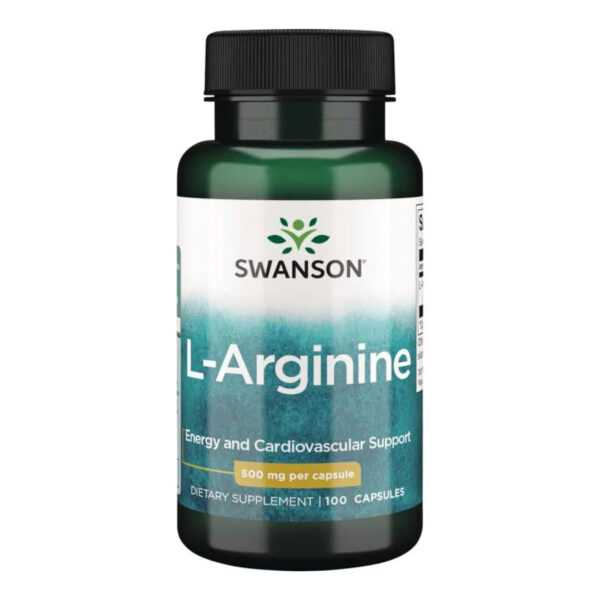 swansonl arginine 500 mg 100 capsules 15503312328269 9e3e632085