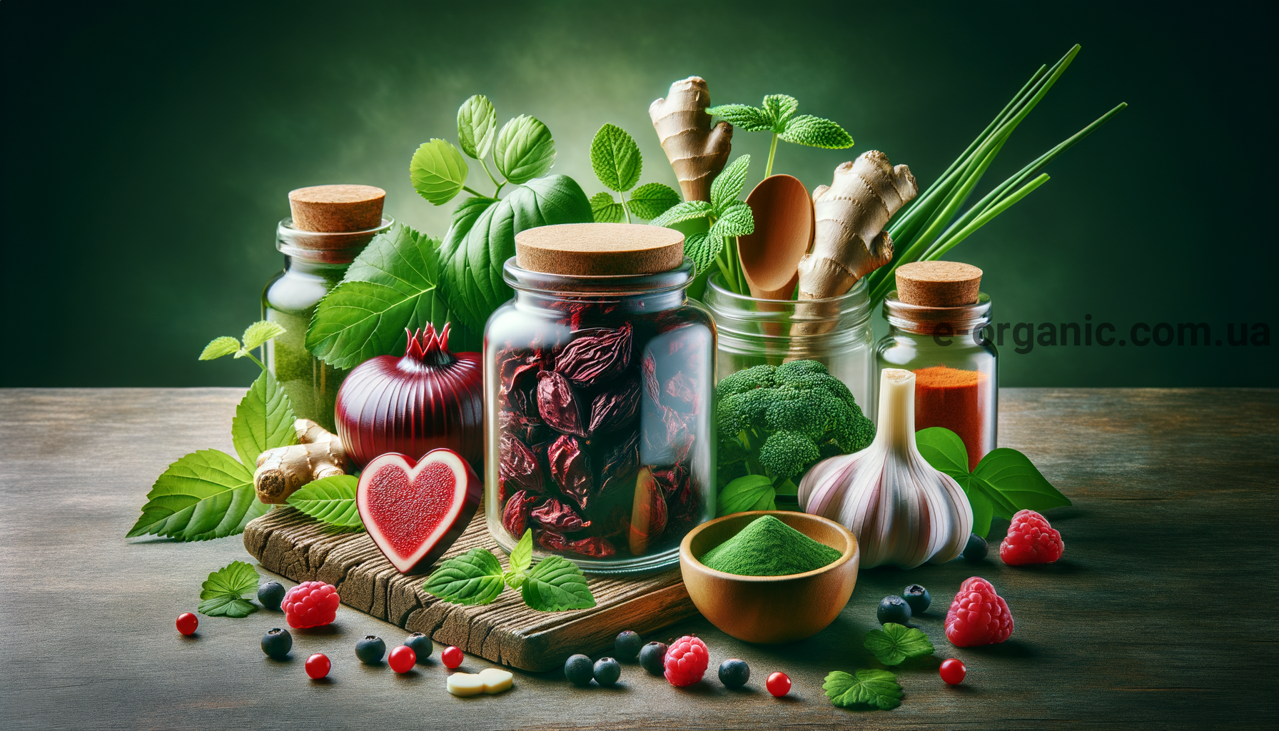 Illustration for section: Фітодобавки та їх ефективність Фітодобавки, такі як ек - добавки для серця