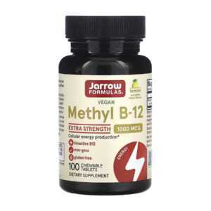 Methyl B12 & Methyl Folate 1000mcg - 100 chewable tabs Lemon