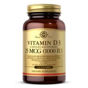 Vitamin D3 (Cholecalciferol) 25 mCG (1000 IU) - 100 softgels