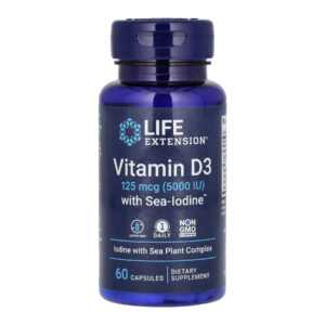 Vit D3 with Sea-Iodine™ 125 mcg (5000 IU) - 60 caps